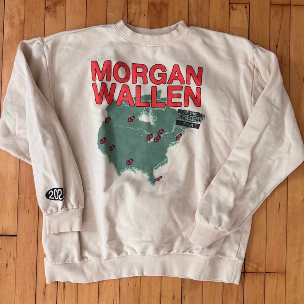 Cream Graphic Crew Sweatshirt